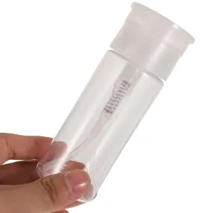 MERRYHAPY 1 Set Nail Polish Remover Bottle Manicure Push down Pump Bottle Empty Bottle Liquid Press Pumping Pump Makeup Remover Bottle Pump Press Bottle Pp White - product information 1