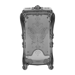 Makeup Cotton Holder Rose Flower ABS Practical Storage Box Large Capacity for Home (Transparent Grey) - 1410220055211-3