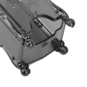 Makeup Cotton Holder Rose Flower ABS Practical Storage Box Large Capacity for Home (Transparent Grey) - 1410220055211-3