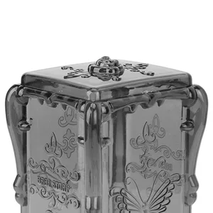 Makeup Cotton Holder Rose Flower ABS Practical Storage Box Large Capacity for Home (Transparent Grey) - product information 6