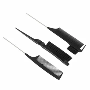 Double Sided Hair Dye Brush Professional Hair Salon Soft Nylon Dye Brush Rat Tail Comb for Highlighting - product information 3