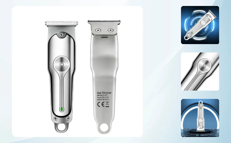 Electric Hair Clipper Stainless Steel Rust Proof Smooth Trimming for Travel Vacation Business Trips 5W - 1413220217811-1
