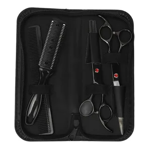 Hair Cutting Scissors Set with Straight Shear and Thinning Shear for Home Salon Barber - product information 2