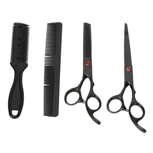 Hair Cutting Scissors Set with Straight Shear and Thinning Shear for Home Salon Barber - product information 6