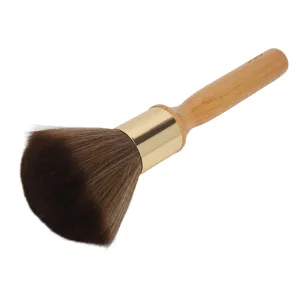 Beech Wood Neck Duster Brush Ergonomic Handle Compact Portable for Barber Hair Neck Duster - 1413240001411-2