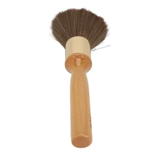 Beech Wood Neck Duster Brush Ergonomic Handle Compact Portable for Barber Hair Neck Duster - 1413240001411-3