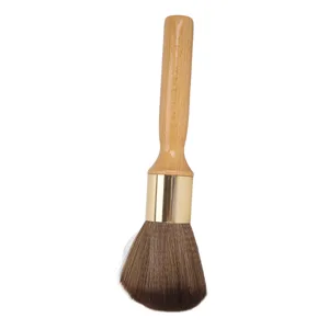 Beech Wood Neck Duster Brush Ergonomic Handle Compact Portable for Barber Hair Neck Duster - product information 3