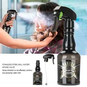 Sonew Hairdressing Spray Bottle 300ml Refillable ABS Material Black - Hair Styling Salon Tool - Barber Spray Bottle