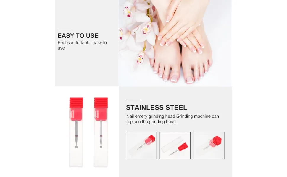 FOYTOKI for sanding head manicure wisking tool electric acrilic nails kit ceramics tools nail drill bits replacement nail drill heads pedicure drill bit nail drills nail care tools suite - product information 6