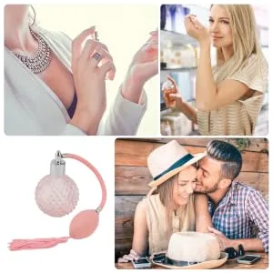 DRESSOOS 1pc Air Bag Perfume Bottle Empty Perfume Container Travel Container Perfume Bottle Bag Refillable Perfume Bottle Spray Empty Bottle Pink Pineapple Glass Screw - product information 1