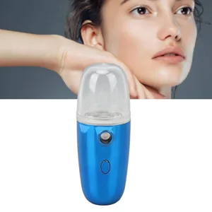 Portable Face Nano Mist Sprayer Portable Face Cool Nano Mist Sprayer with 30ML Large Capacity Water Tank for Face Hydrating (Blue) - product information 3