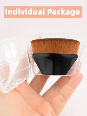JPNK Foundation Makeup Brush with 4 Makeup Sponges Latex-free for Blending Liquid, Cream or Flawless Powder Cosmetics Brown - product information 20