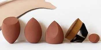 JPNK Foundation Makeup Brush with 4 Makeup Sponges Latex-free for Blending Liquid, Cream or Flawless Powder Cosmetics Brown - product information 21