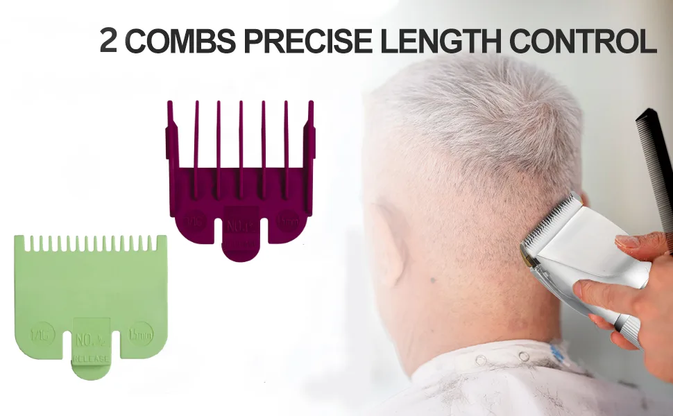 Professional Hair Clipper Attachment Grade 0.5 (1.5mm) & Grade 1.5 (4.5mm) - comb