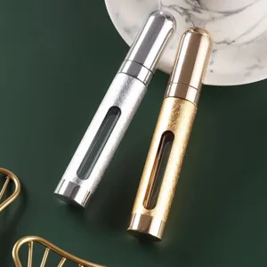 Hyber&Cara Perfume Atomiser Refillable Empty Fragrance Bottle Aftershave Spray Scent Pump for Travel Out-Going 2x5ml + 2x12ml - Perfume Atomiser