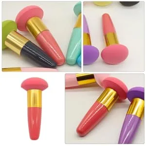 FOYTOKI Beauty Egg Brush Pen Make up Sponges Foundation Sponges with Handle Foundation Sponge Makeup Sponges for Concealer Blending Sponges for Makeup Sponges with Handle - product information 5