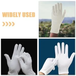 HAPINARY 12 Pairs Moisturizing Gloves Work Gloves Working Gloves Moisturizing Overnight Gloves White Cotton - product information 1