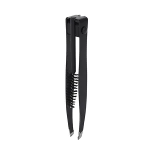 Multifunctional Eyebrow Tweezer with Eyebrow Comb Black 2 in 1 Makeup Grooming Tool for Eyebrows Or Facial Hair - product information 2