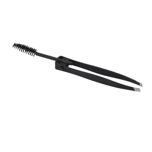 Multifunctional Eyebrow Tweezer with Eyebrow Comb Black 2 in 1 Makeup Grooming Tool for Eyebrows Or Facial Hair - product information 6