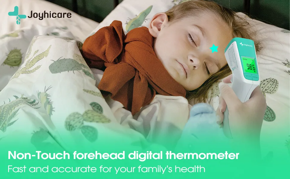 Joyhicare Infrared Forehead Scan Thermometer, Medical Grade Touchless Digital Temperature Gun for Adults Kids Babies with Fever Alarm Memory Function Accurate Instant Readings - thermometer