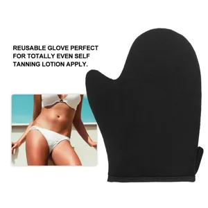 Self Tanning Mitt Self Tanner Mitt Applicator with Thumb Soft Reusable Self Tanner Glove Sunless Tanning Mitt Even Application Body Lotion Tanning Lotion - 1410190007211-2