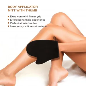Self Tanning Mitt Self Tanner Mitt Applicator with Thumb Soft Reusable Self Tanner Glove Sunless Tanning Mitt Even Application Body Lotion Tanning Lotion - 1410190007211-3