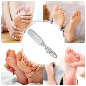 Foot Brush Scrubber 2-in-1 Multi Purpose Callus Remover - Multi-Purpose Pedicure Tools Foot Scrubber for Dead Skin - Reduces Calluses Corns Transparent Gray - Foot File Callus Remover