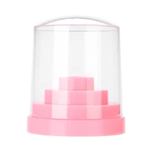 Nail Drill Holder Plastic 48 Holes Display Organizer Box Pink Blue Orange White for Salon (Pink) - product information 2