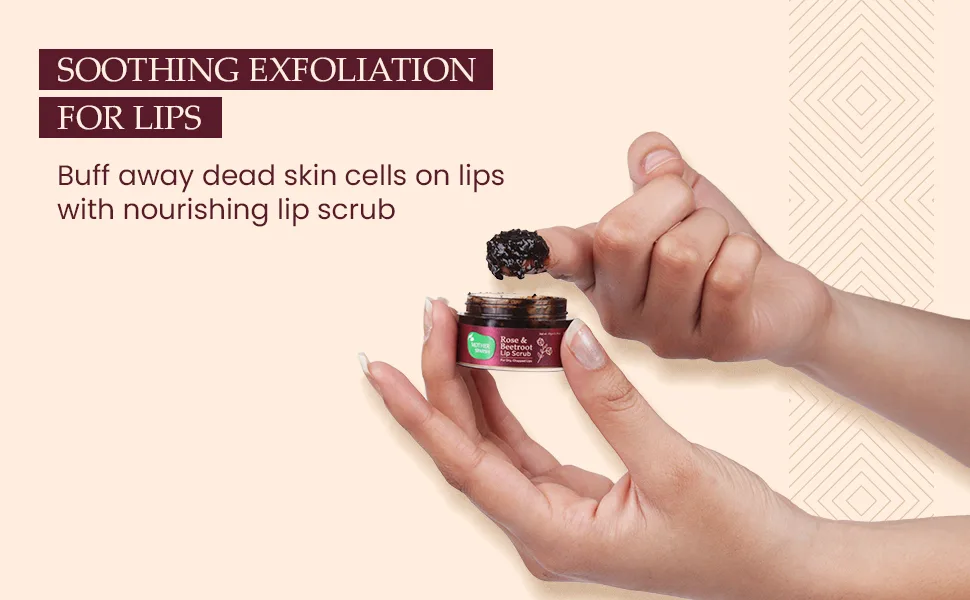 Mother Sparsh Rose & Beetroot Lip Scrub For Dry Chapped Lips | Removes Dead Skin & Pigmentation - 10gm - lip mask overnight
