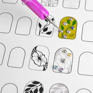 MERRYHAPY 24 Sheets excercise book exercise book pattern nail tools for nail art Nail Shape Templates drawing paper template Cards for Manicure Training nail Book for Manicure Training - product information 1
