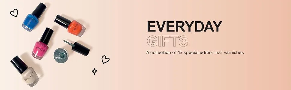 Technic Mini Nail Varnish 12 Piece Gift Set - Selection of Versatile Colours - Vegan & Cruelty Free - product information 2