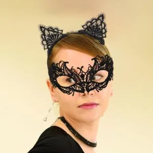 HONMEET 1 Set cat tail headband props tail masquerade eye cover Cloth - product information 3