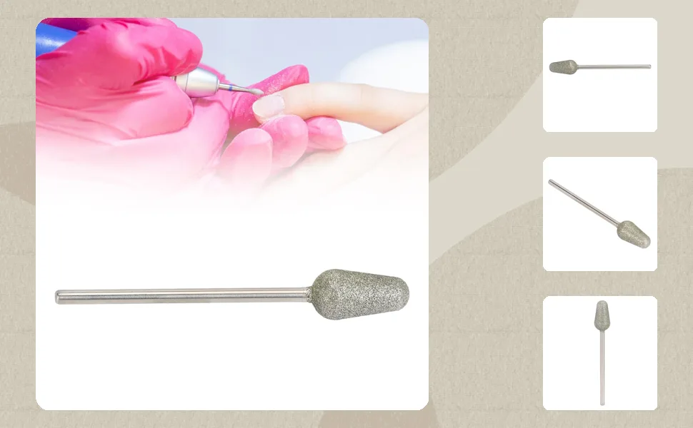 Nail Drill Bits Tapered Barrel Nail Grinding Head Polishing Bits Tungsten Manicure Art Drill Tool with Storage Box - 1414230064511-1