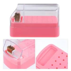 nail polish head box nail drill storage nail grinding head holder nails drill bits nail drill bit holder drill bit holder for nails drill bits for nails Organizer clean plastic - product information 2