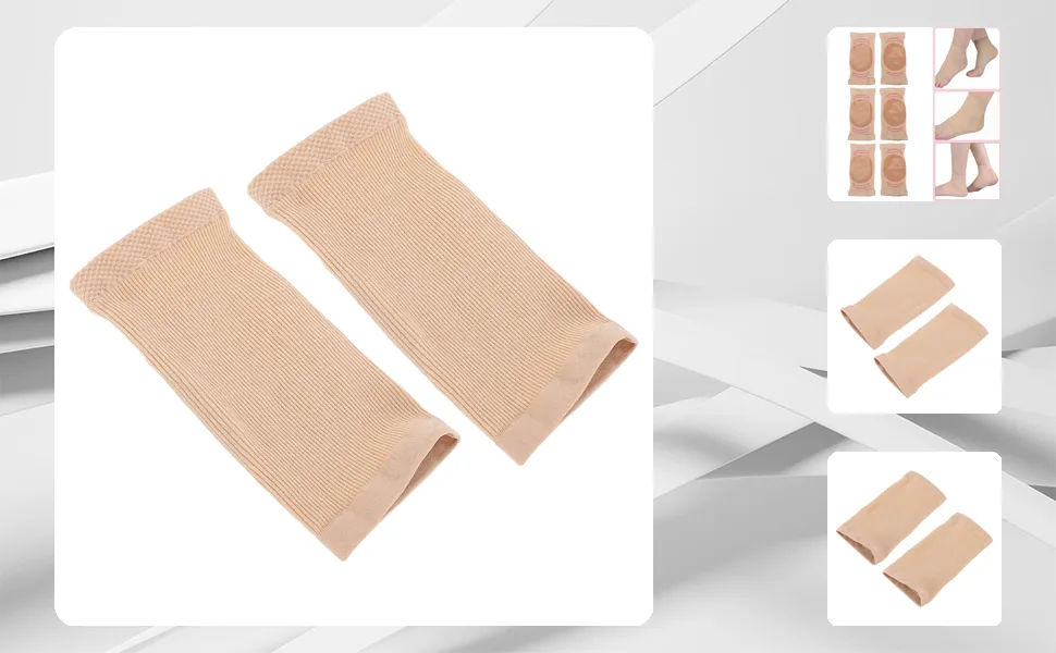 4 Pair Moisturizing Heel Socks for Cracked Dry Rough Heel Treatment Slip Resistant Open Toe Socks - 1411230260711-1