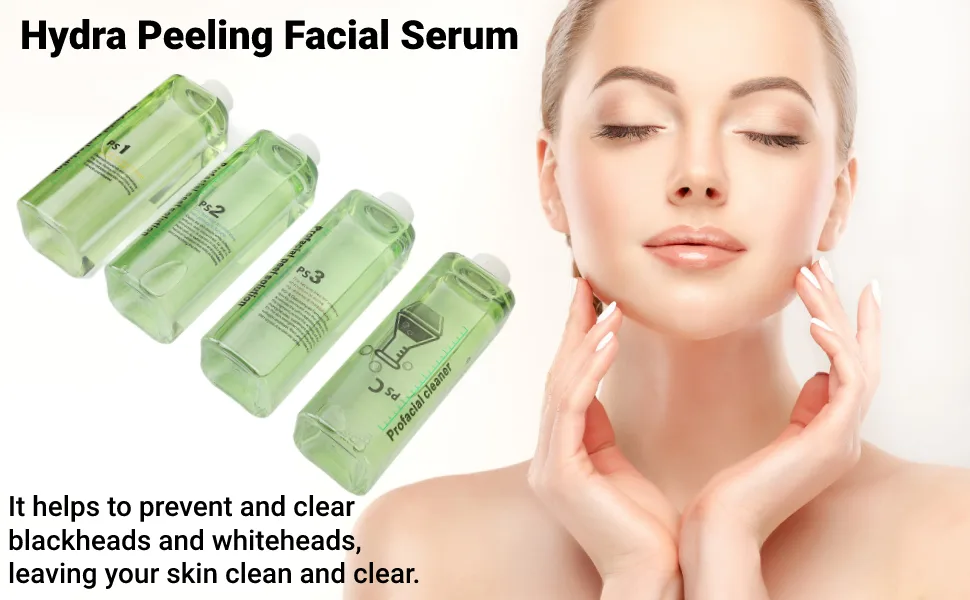 Hydra Dermabrasion Solution Moisturizing 4 Piece Peeling Hydro Solution Skin Tightening for Salon - Peeling Hydro Solution
