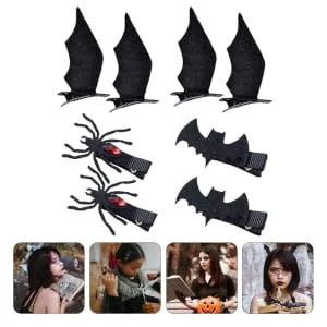 Didiseaon Spider Web Hair Clips Makeup Teen Girl Ghost Cosplay Devil Hat Kids Hairpin - product information 1