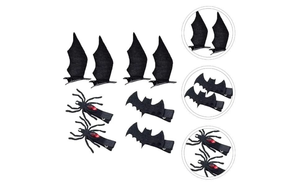 Didiseaon Spider Web Hair Clips Makeup Teen Girl Ghost Cosplay Devil Hat Kids Hairpin - product information 2