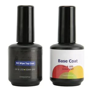 Nail Top Coat Base Coat Set Professional Nail Salon Long Lasting Shine Finish Clear Nail Art Base Top Coat - product information 2