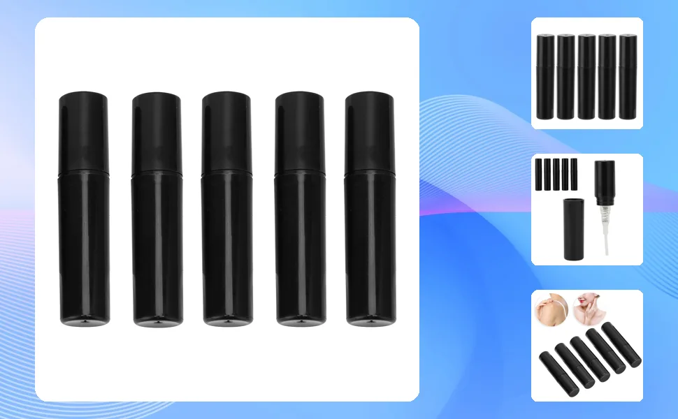 CaCaCook 2ml Mini Perfume Mist Spray Bottle Plastic Perfume Sample Bottle Transparent Spray Bottle with Air Press Pump - 1412210185011-1