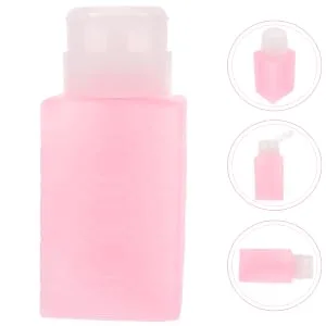 BIUDECO Nail Polish Remover Pump Nail Polish Remover Makeup Remover Container Makeup Remover Pump Bottle Push down Pump Bottle 6x5x13cm Pink - product information 2