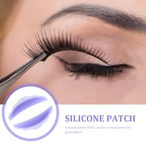 HONMEET 20 Pairs Eyelash Silicone Patch Lashes Shield Medium Eyelash Perm Gaskets Eyelash Curling Lash Lift and Kit Eyelash Lift Tool Lash Tool Eyelash Curler False Eyelash Patches Purple - product information 1