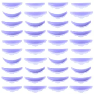 HONMEET 20 Pairs Eyelash Silicone Patch Lashes Shield Medium Eyelash Perm Gaskets Eyelash Curling Lash Lift and Kit Eyelash Lift Tool Lash Tool Eyelash Curler False Eyelash Patches Purple - product information 2