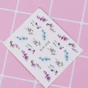 BIUDECO 1 Sheet Manicure Stickers Decal Stickers Flower Sticker Decorate Nail - product information 2