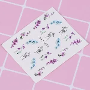 BIUDECO 1 Sheet Manicure Stickers Decal Stickers Flower Sticker Decorate Nail - product information 3