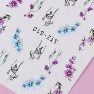 BIUDECO 1 Sheet Manicure Stickers Decal Stickers Flower Sticker Decorate Nail - product information 4