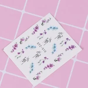 BIUDECO 1 Sheet Manicure Stickers Decal Stickers Flower Sticker Decorate Nail - product information 5
