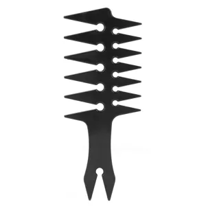 Wide Tooth Hair Comb Double Sided Oil Styling Comb for Men Portable ABS Material (Black) - product information 2