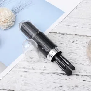 SKISUNO 4 1 Double Ended Makeup Brush Retractable Brush Makeup Retractable Makeup Brush Telescopic Set Size 1 Black - product information 1