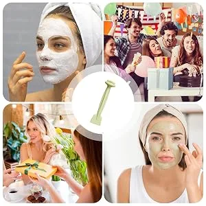 Facial Cleansing Brush Face Film Mud Applicator Scraper | Reusable Double Head Silicone Face Washing Scrubber - Boost Absorption Rate
